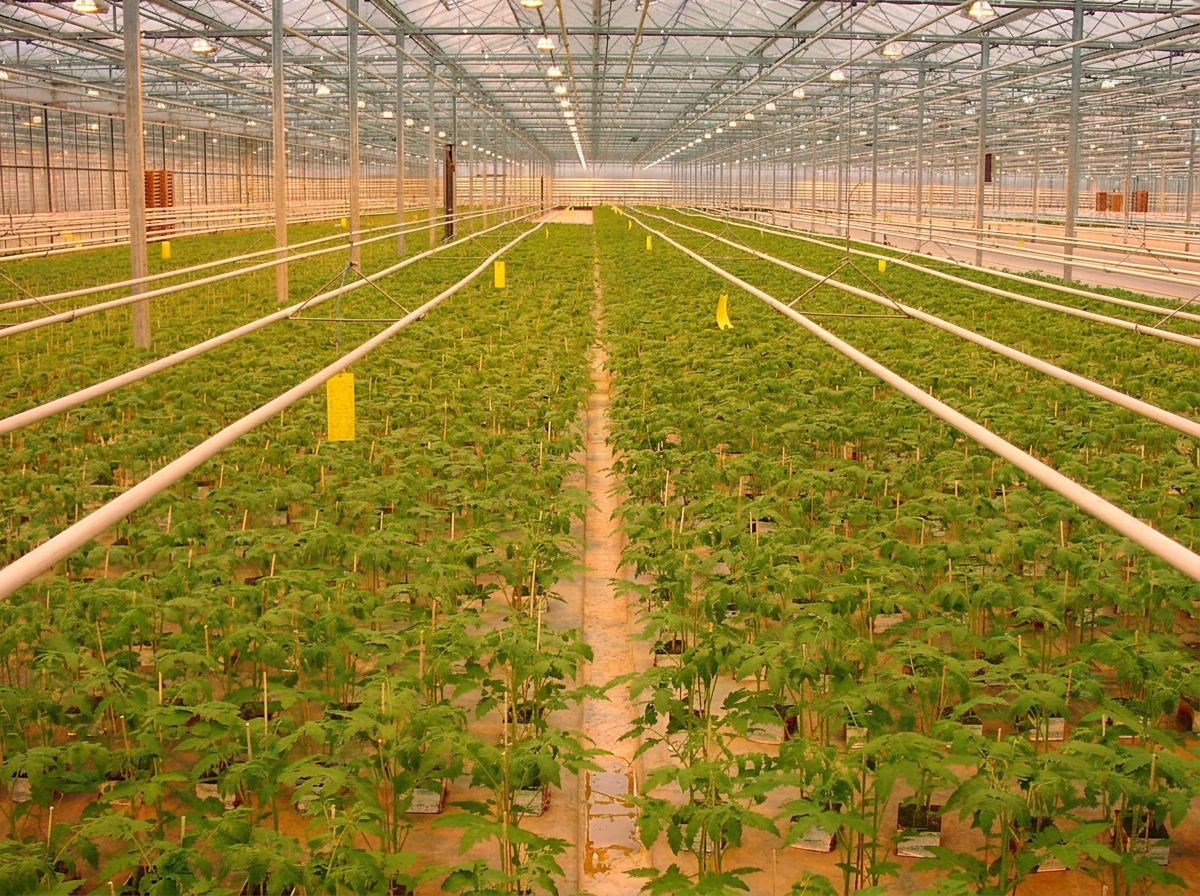 Greenhouse crops irrigated with oxygen-rich water